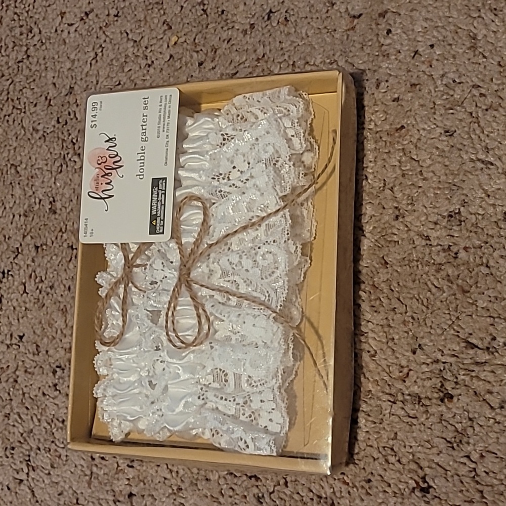 White Lace Double Garter Set